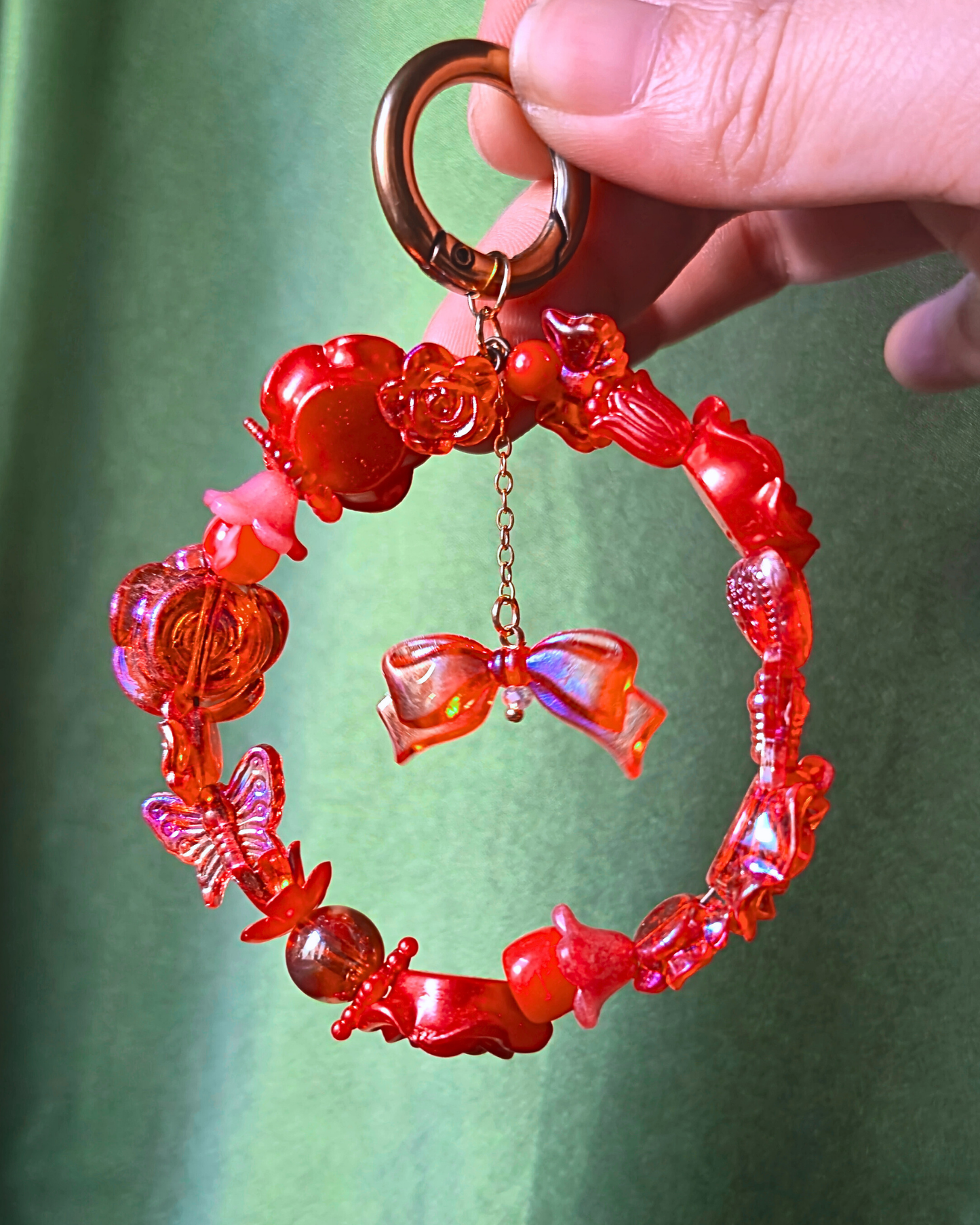 [LIMITED] Handmade Ornament Keychain - Christmas Red