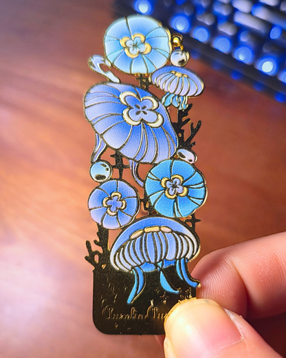 Metal Bookmark - Baby Blue Jellyfish