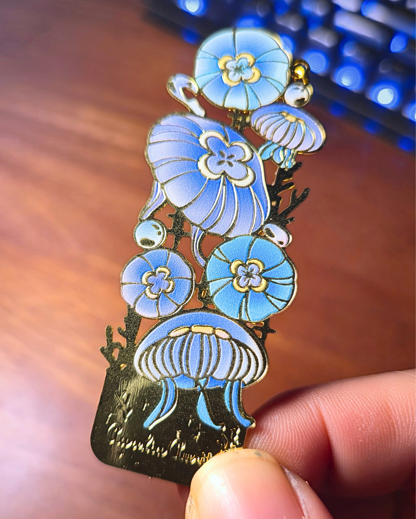 Metal Bookmark - Baby Blue Jellyfish
