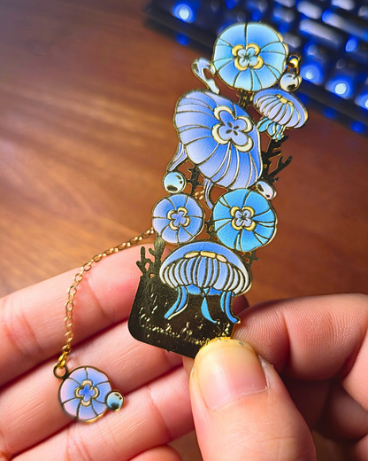 Metal Bookmark - Baby Blue Jellyfish