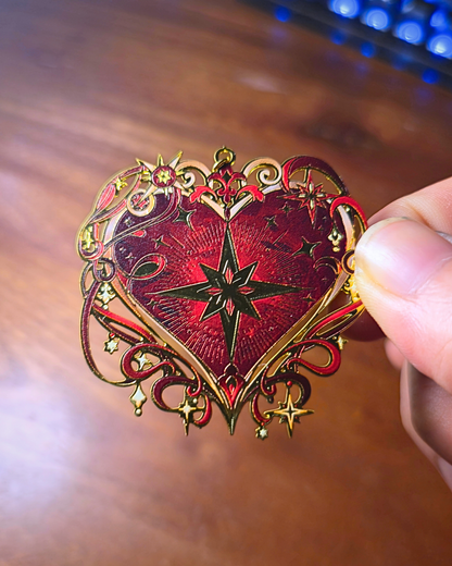 Metal Bookmark - Gilded Heart