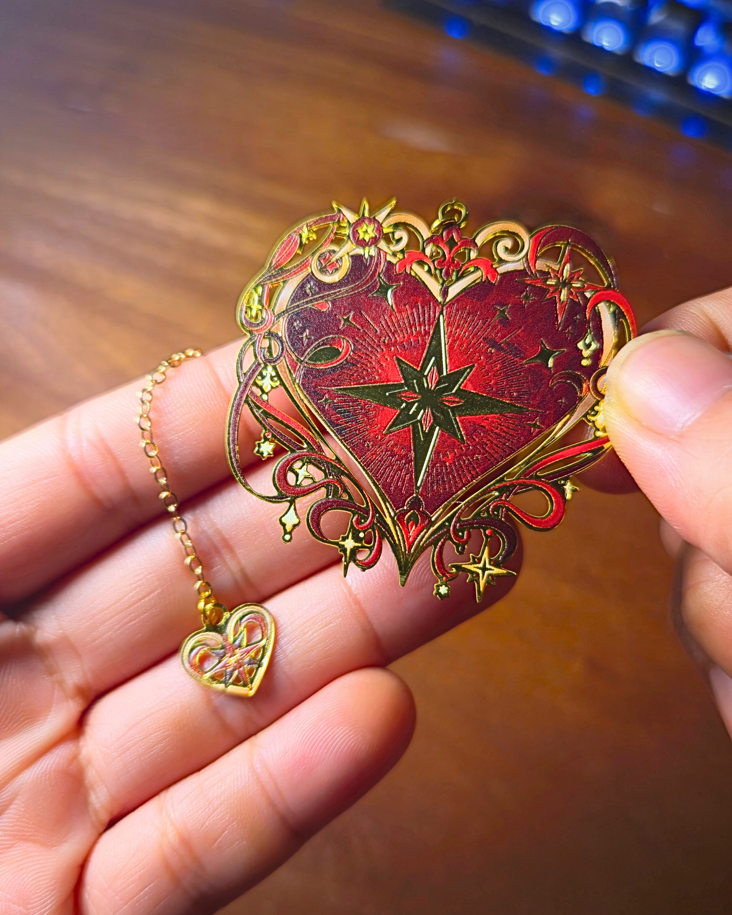 Metal Bookmark - Gilded Heart