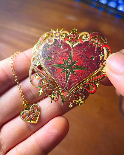 Metal Bookmark - Gilded Heart