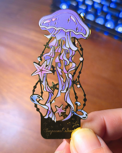 Metal Bookmark - Lavender Jellyfish
