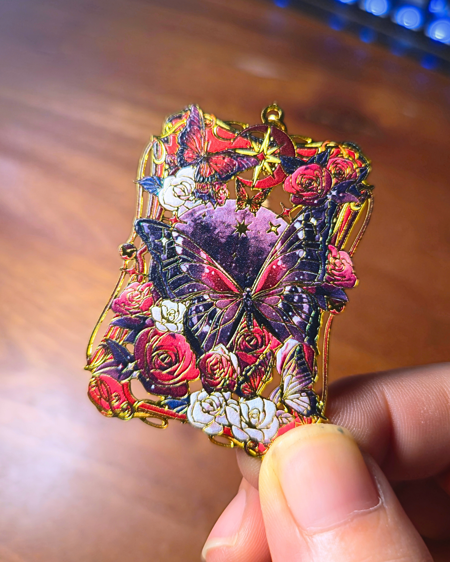 Metal Bookmark - Scarlet Butterflies