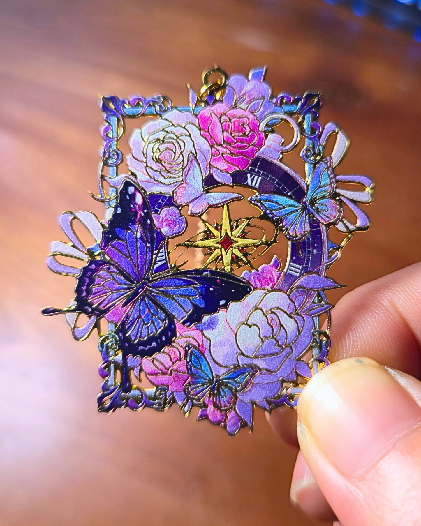 Metal Bookmark - Lavender Butterflies