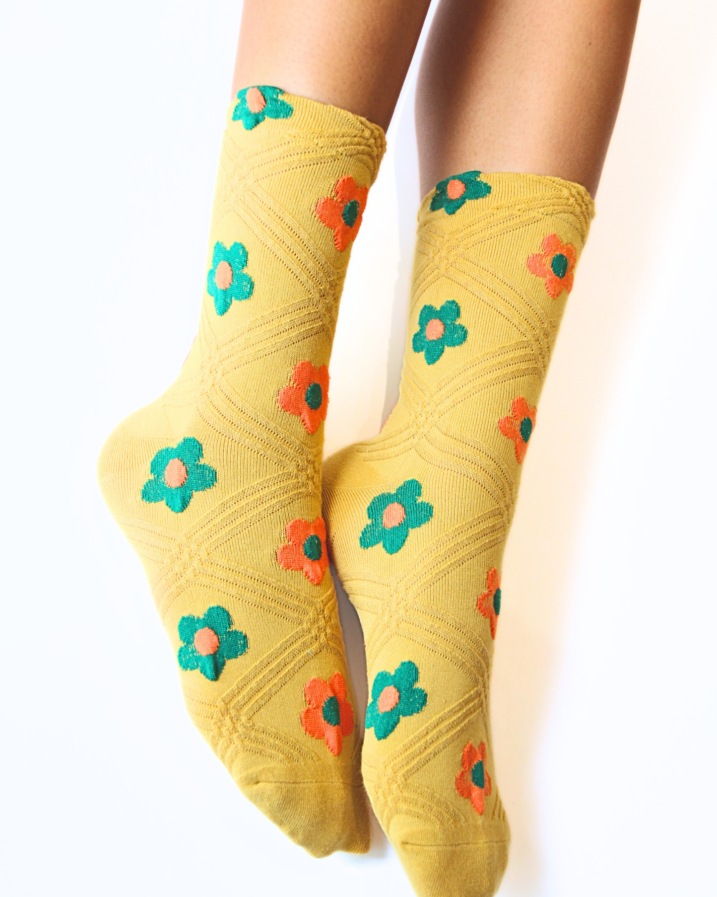 Flower Puff Socks (Set of 2 pairs)