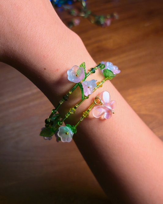 Spring Bloom Vine Bangles // Cotton Candy