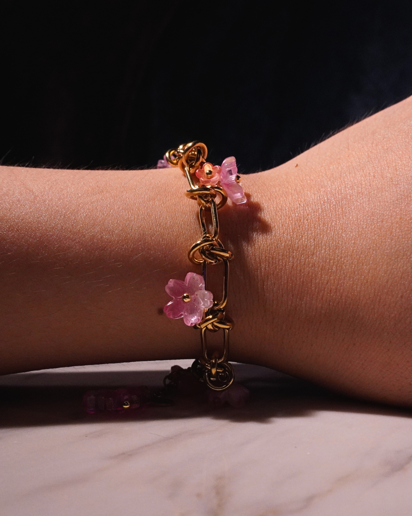 LEIA Stainless Steel Bracelet // Blush