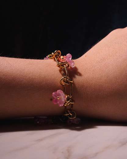 LEIA Stainless Steel Bracelet // Blush