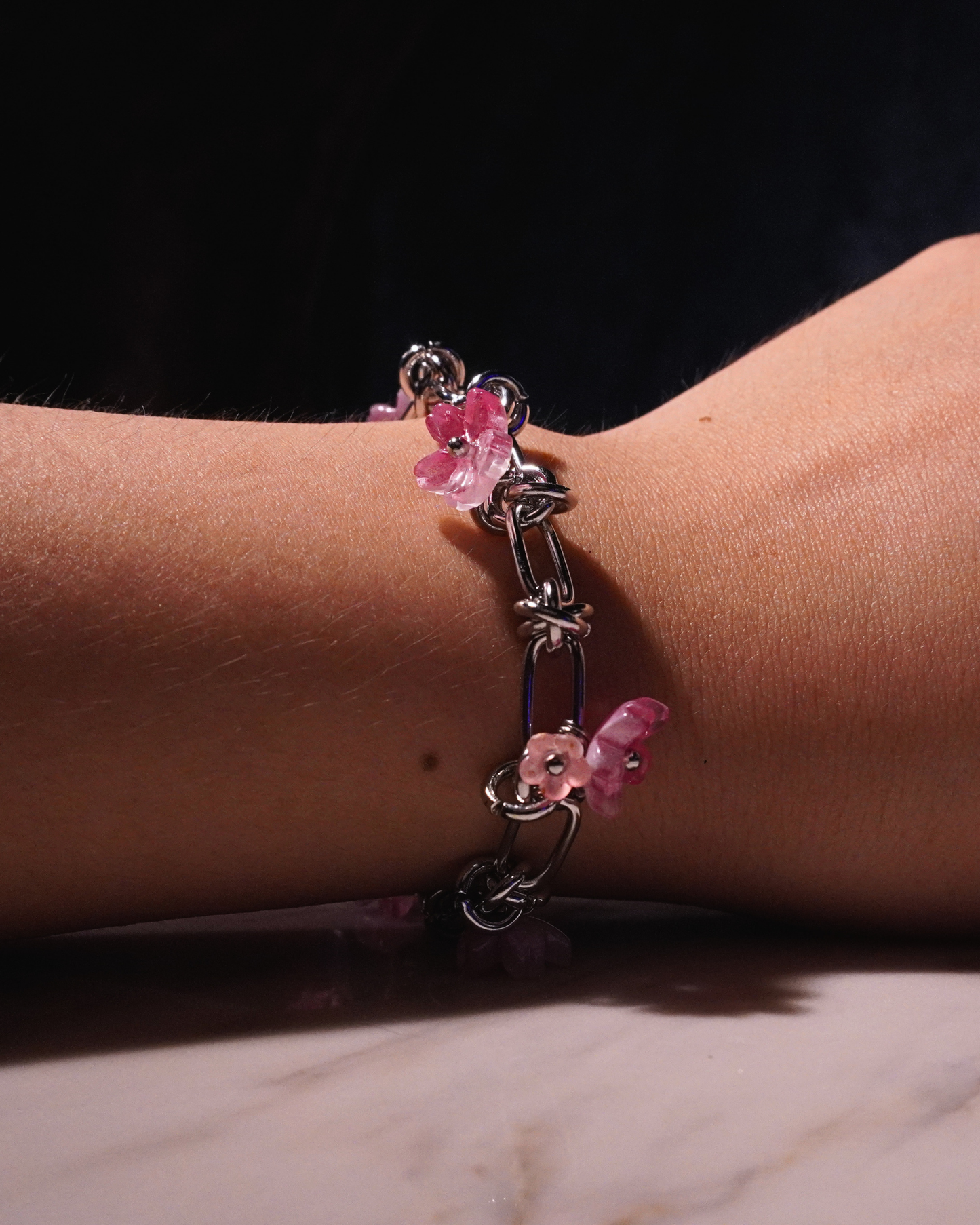 LEIA Stainless Steel Bracelet // Blush