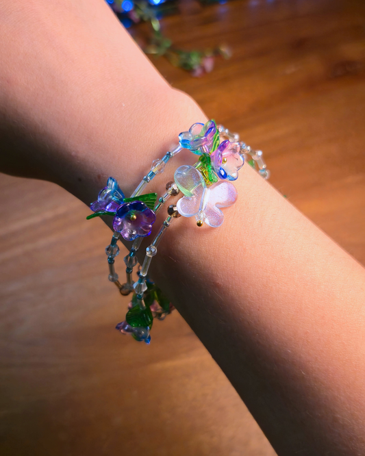 [PRE-ORDER] Winter Bloom Vine Bangles // Twilight