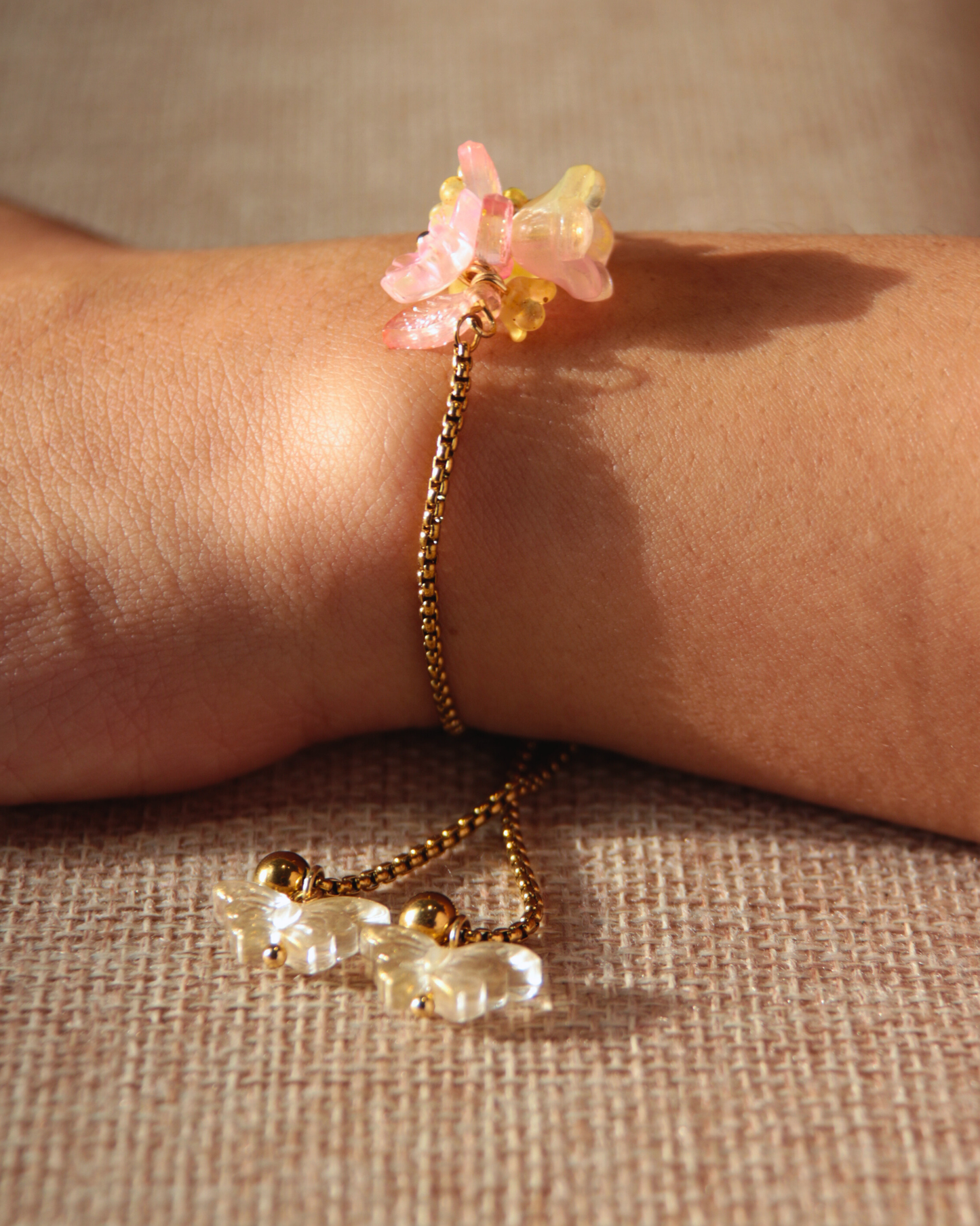 FLORAL DREAMS // Butterblush (Stainless Steel Adjustable Bracelet)