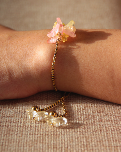 FLORAL DREAMS // Butterblush (Stainless Steel Adjustable Bracelet)