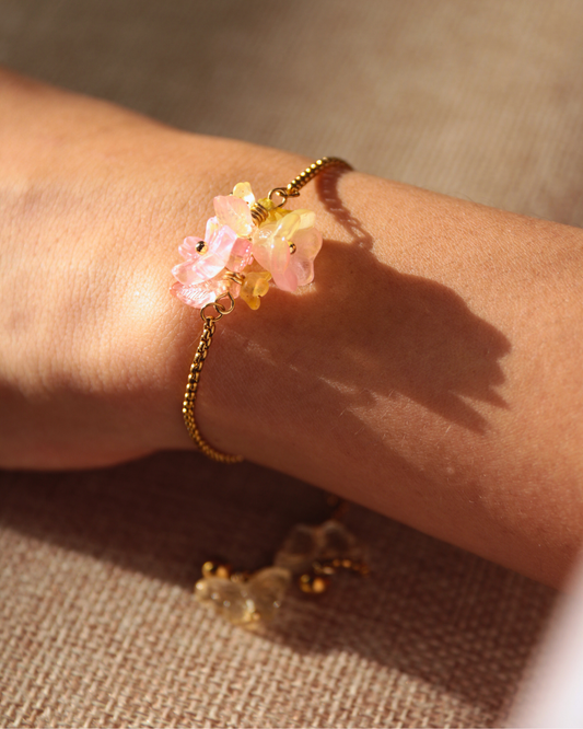 FLORAL DREAMS // Butterblush (Stainless Steel Adjustable Bracelet)