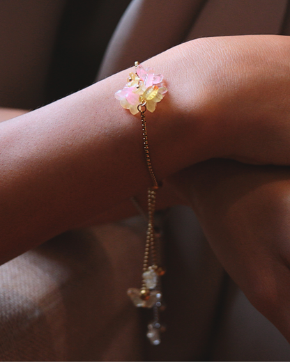 FLORAL DREAMS // Butterblush (Stainless Steel Adjustable Bracelet)