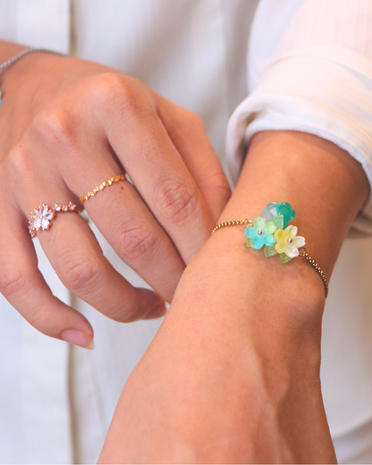 FLORAL DREAMS // Meadow Whispers (Stainless Steel Adjustable Bracelet)