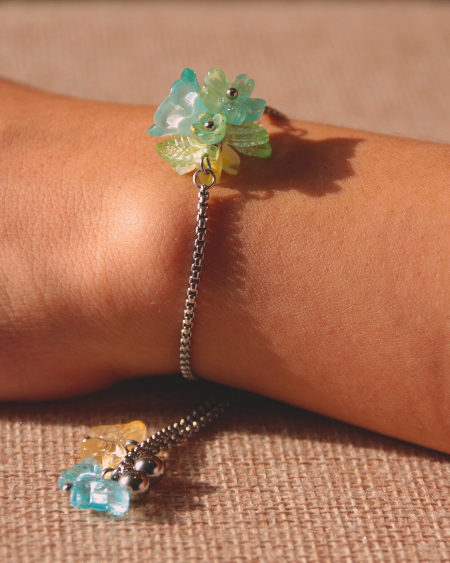 FLORAL DREAMS // Meadow Whispers (Stainless Steel Adjustable Bracelet)