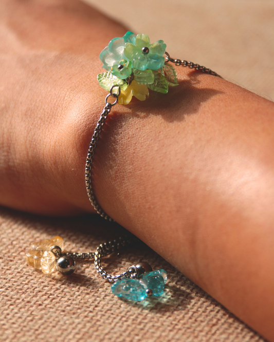 FLORAL DREAMS // Meadow Whispers (Stainless Steel Adjustable Bracelet)