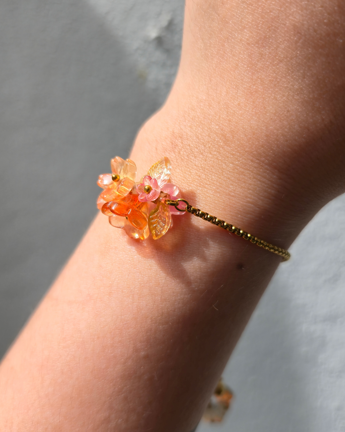 FLORAL DREAMS // Autumn Sunset (Stainless Steel Adjustable Bracelet)