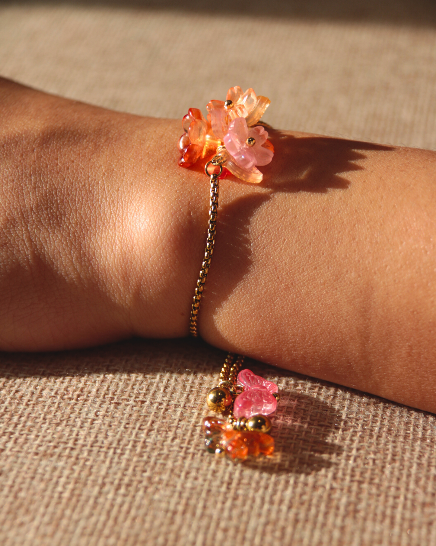 FLORAL DREAMS // Autumn Sunset (Stainless Steel Adjustable Bracelet)