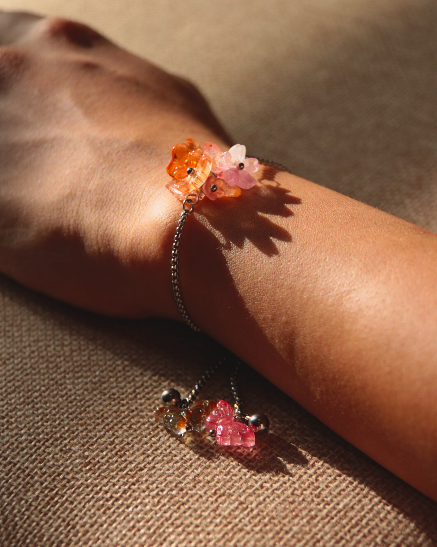 FLORAL DREAMS // Autumn Sunset (Stainless Steel Adjustable Bracelet)