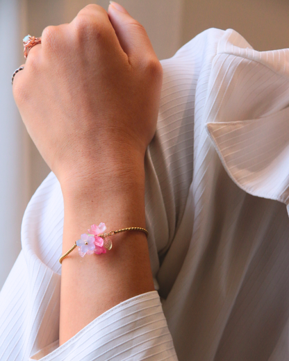 FLORAL DREAMS // Sakura Wishes (Stainless Steel Adjustable Bracelet)