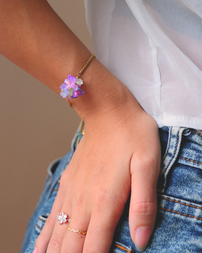 FLORAL DREAMS // Twilight Glow (Stainless Steel Adjustable Bracelet)