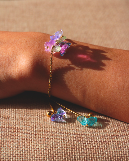 FLORAL DREAMS // Twilight Glow (Stainless Steel Adjustable Bracelet)
