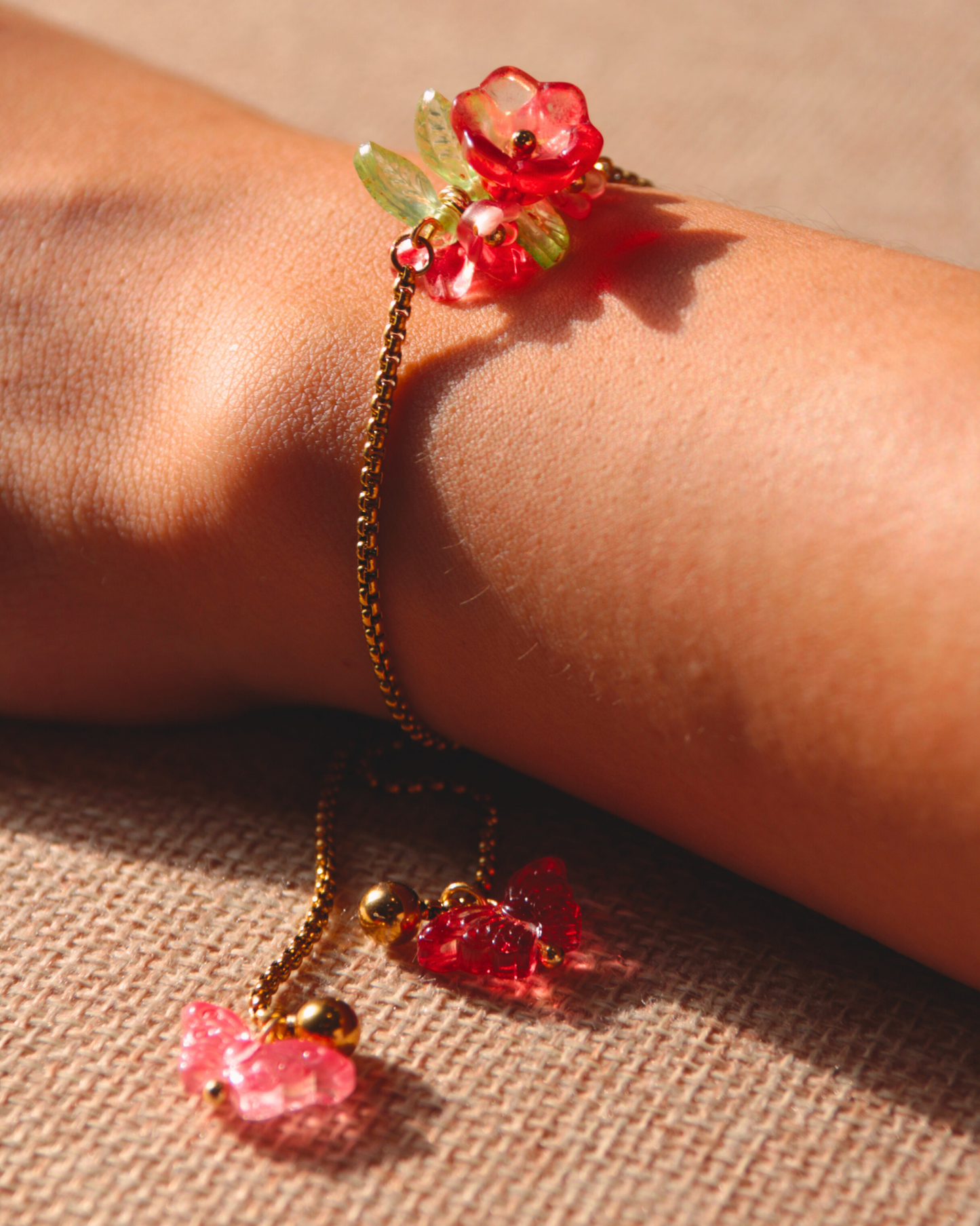 FLORAL DREAMS // Watermelon Crush (Stainless Steel Adjustable Bracelet)