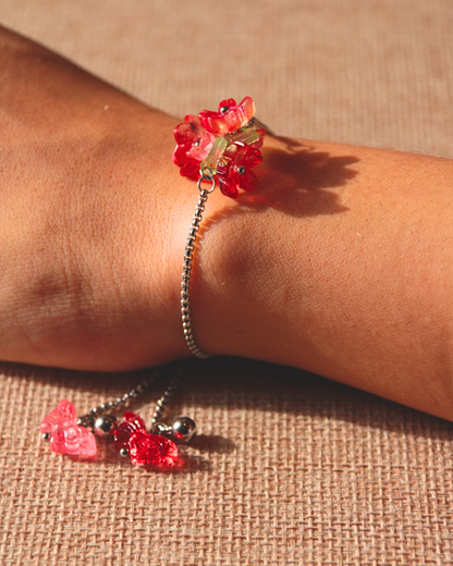 FLORAL DREAMS // Watermelon Crush (Stainless Steel Adjustable Bracelet)