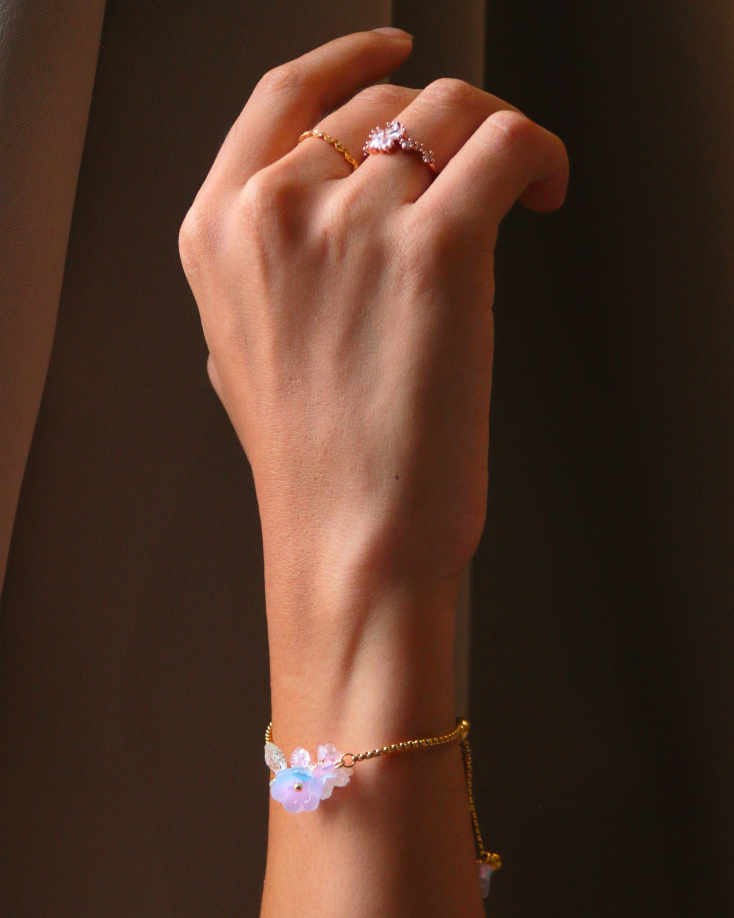 FLORAL DREAMS // Misty Mornings (Stainless Steel Adjustable Bracelet)