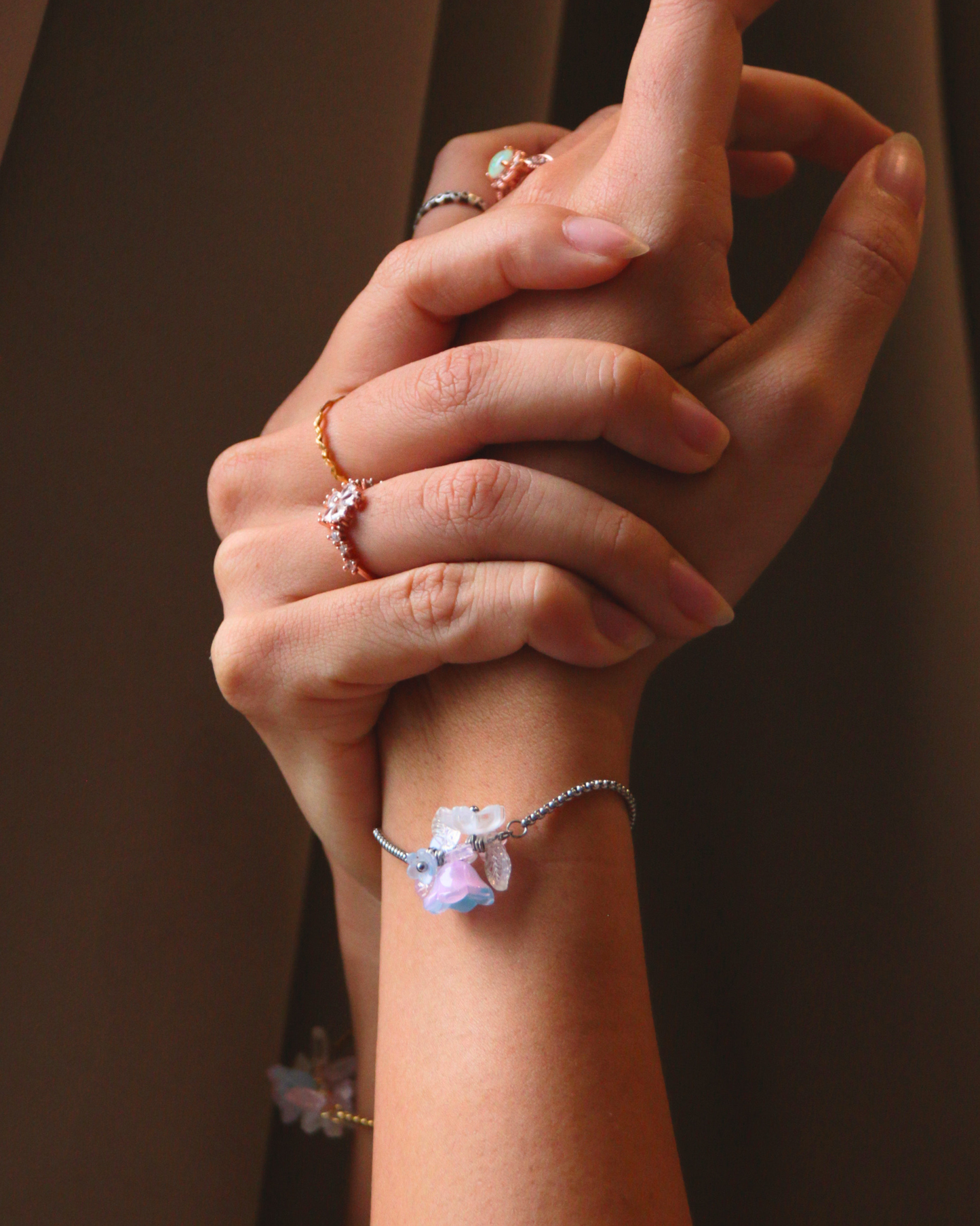 FLORAL DREAMS // Misty Mornings (Stainless Steel Adjustable Bracelet)